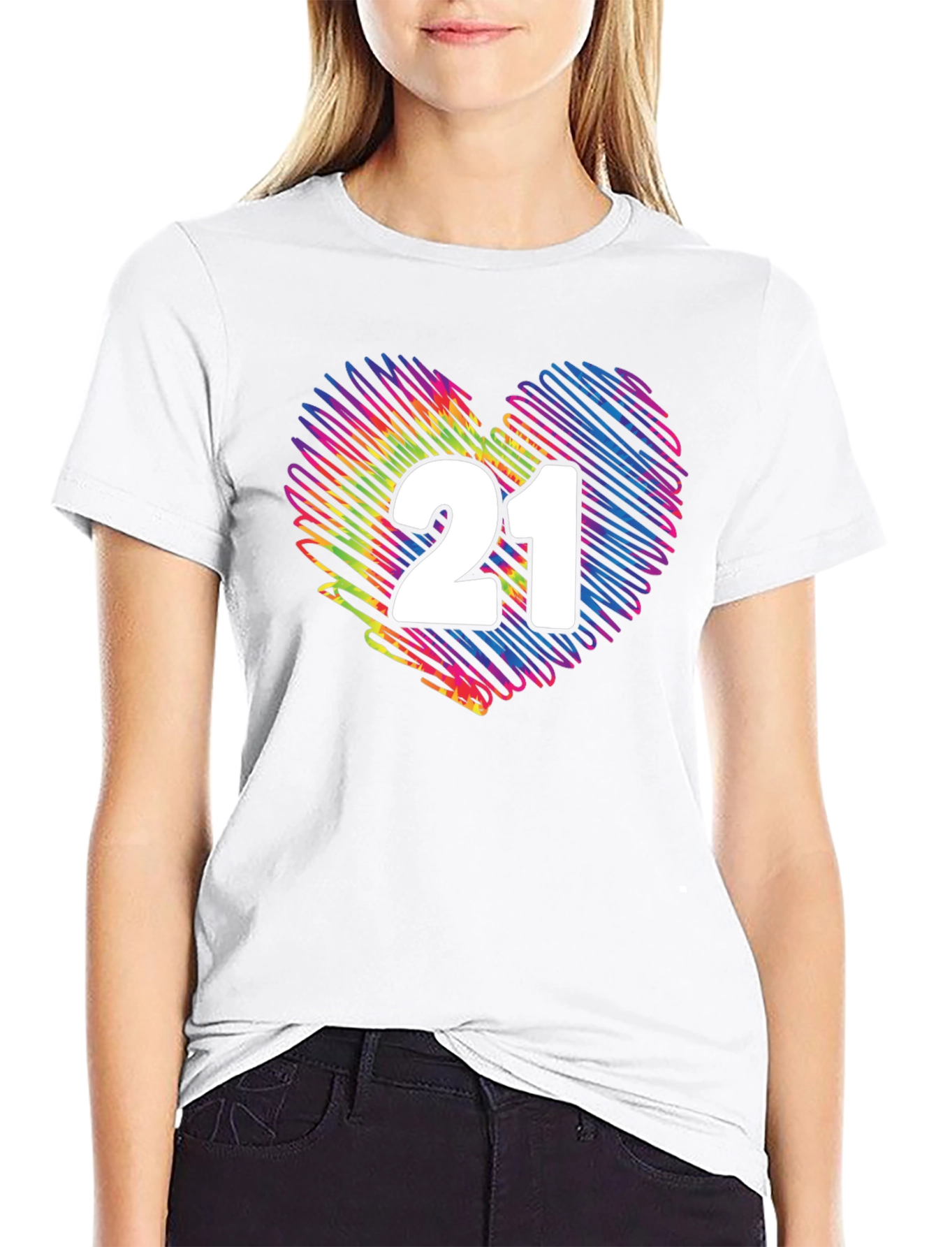 21st Birthday Heart Graphic T-Shirt