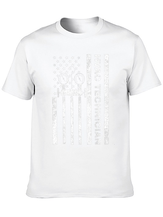 HVAC Technician American Flag T-Shirt