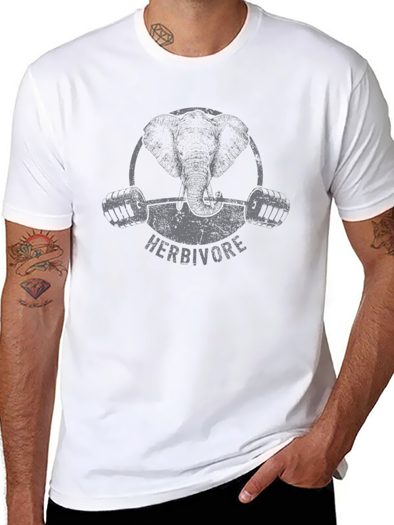 Herbivore Elephant Gym T-Shirt - Black
