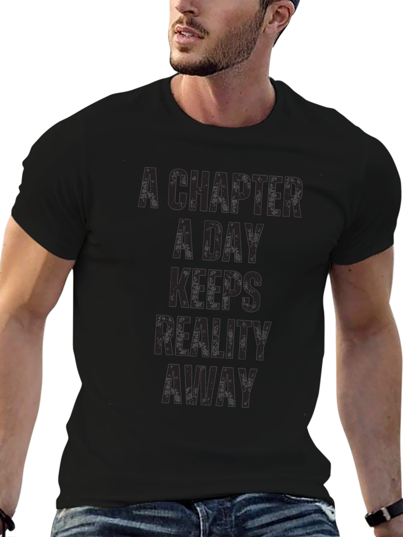 A Chapter A Day T-Shirt - Black Novelty Tee