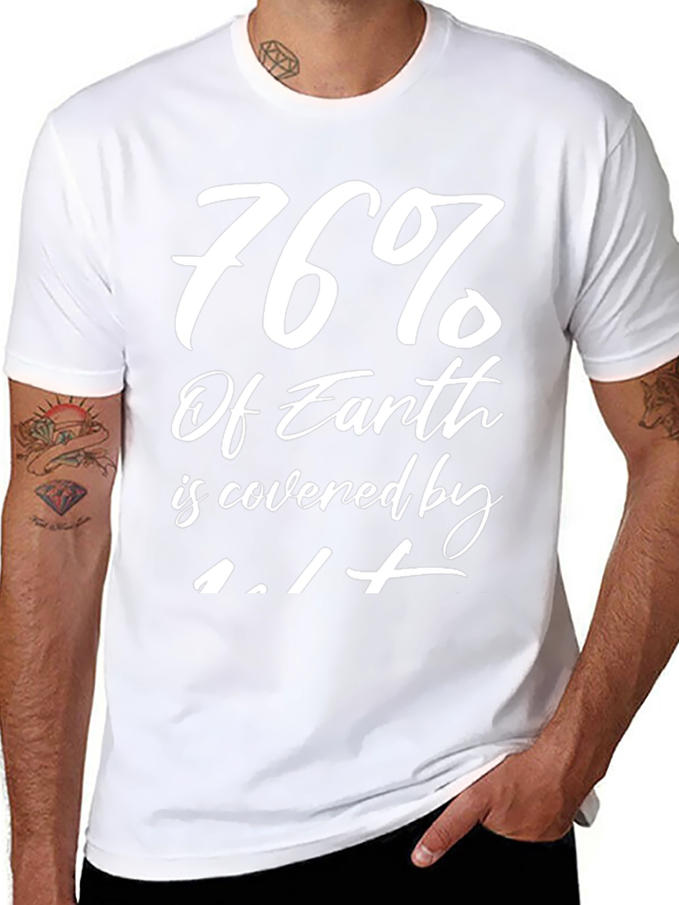 76% of Earth Water T-Shirt Funny Graphic Tee