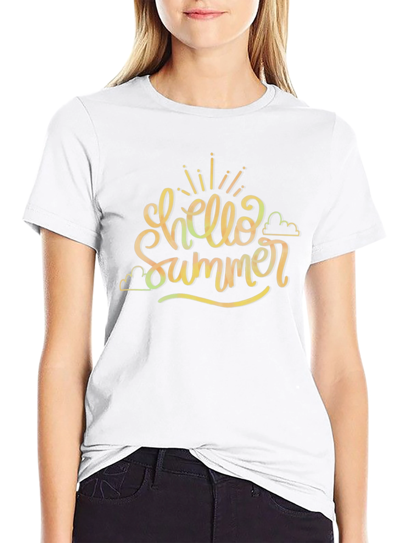 Hello Summer Black T-Shirt