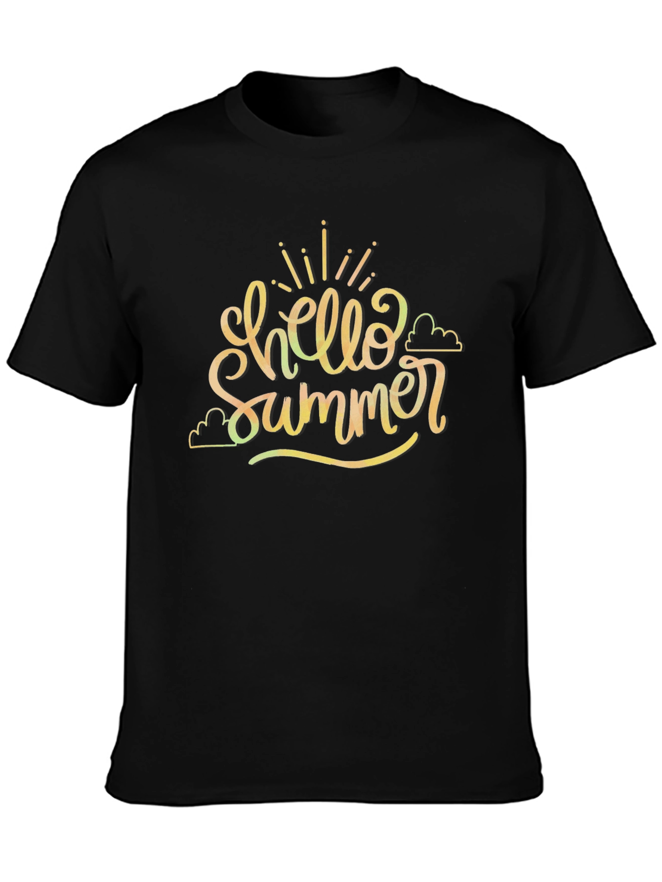 Hello Summer Black T-Shirt