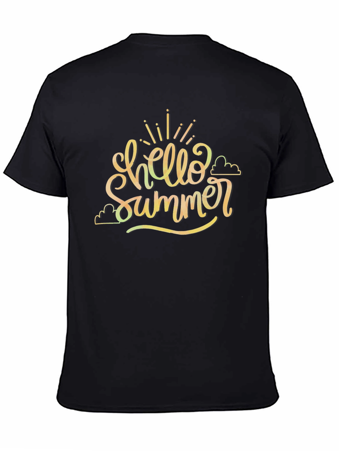 Hello Summer Black T-Shirt