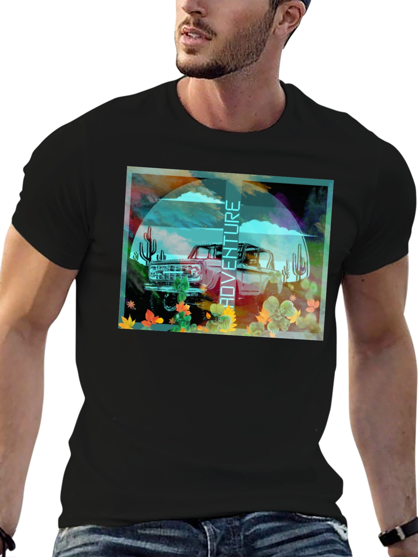 Adventure Graphic T-Shirt - Desert Bronco Design