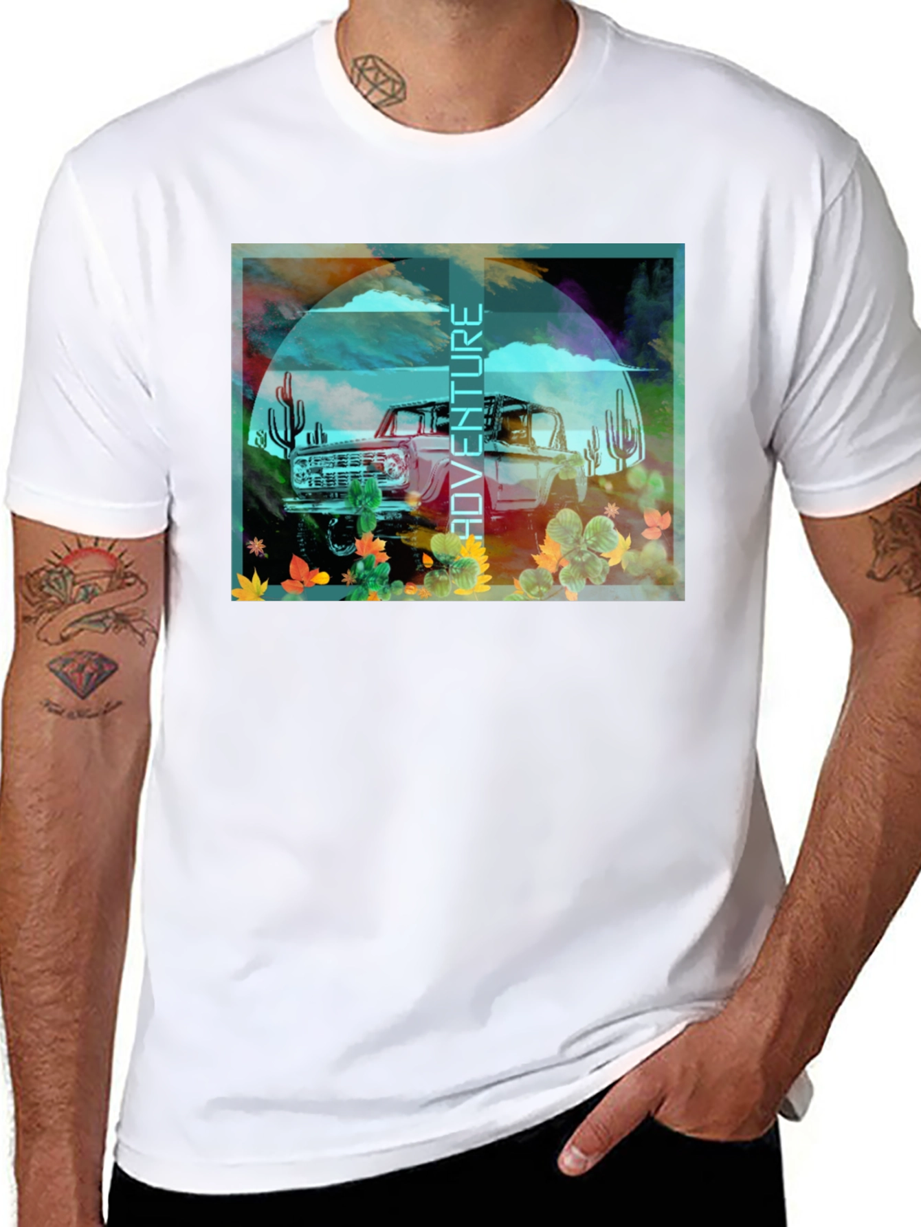 Adventure Graphic T-Shirt - Desert Bronco Design