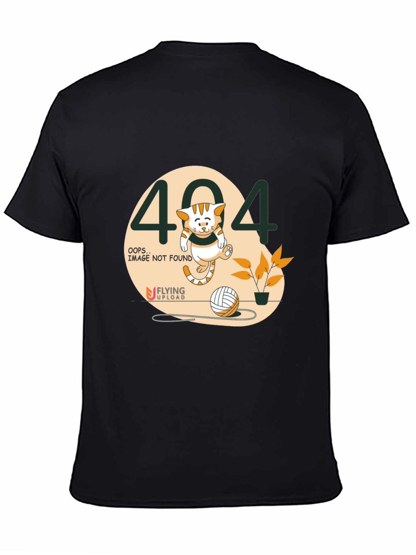 404 Error Not Found Cat Graphic T-Shirt