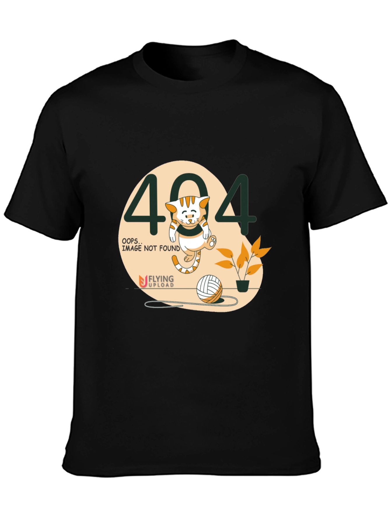 404 Error Not Found Cat Graphic T-Shirt