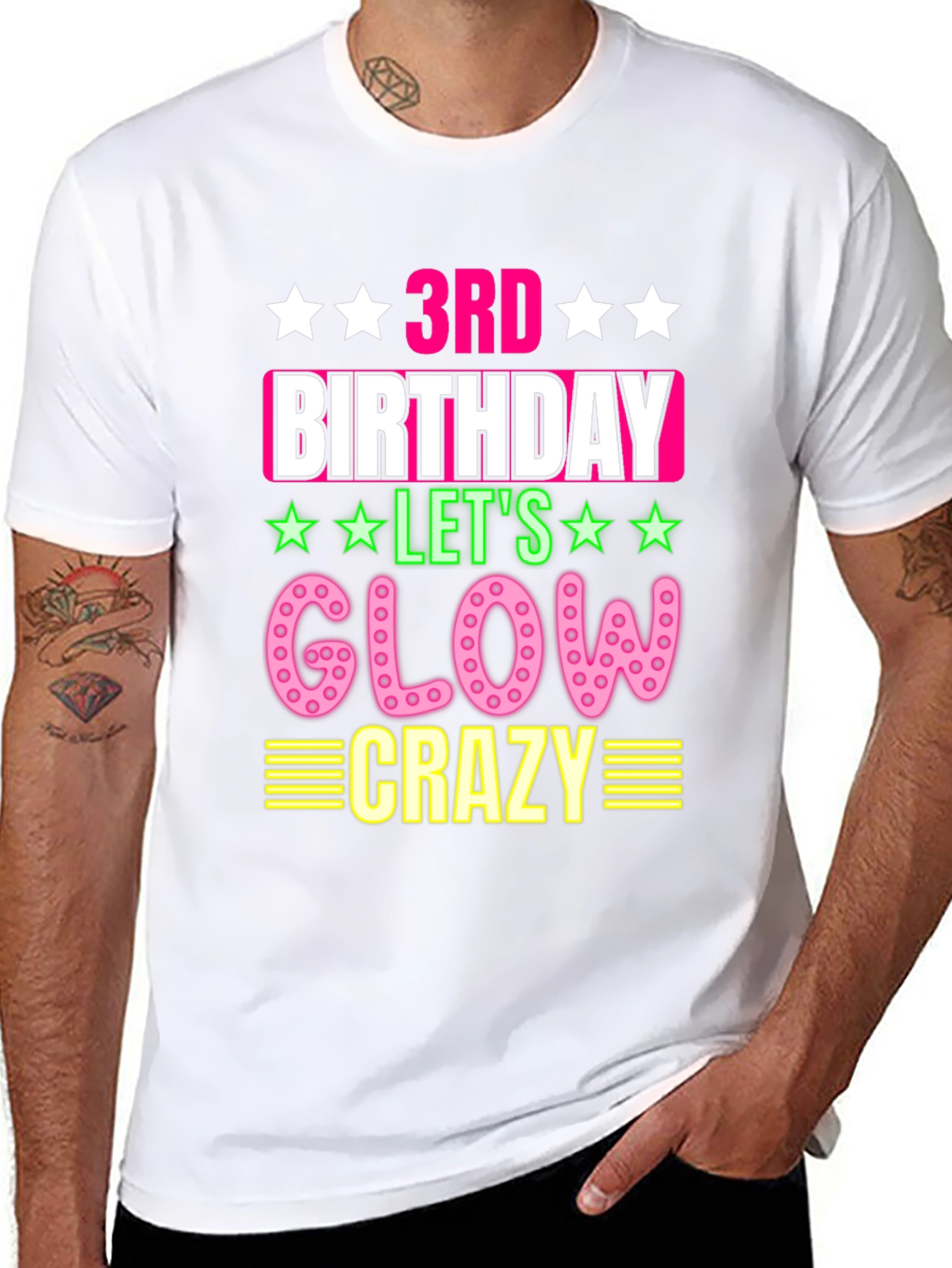 3rd Birthday Glow Crazy T-Shirt
