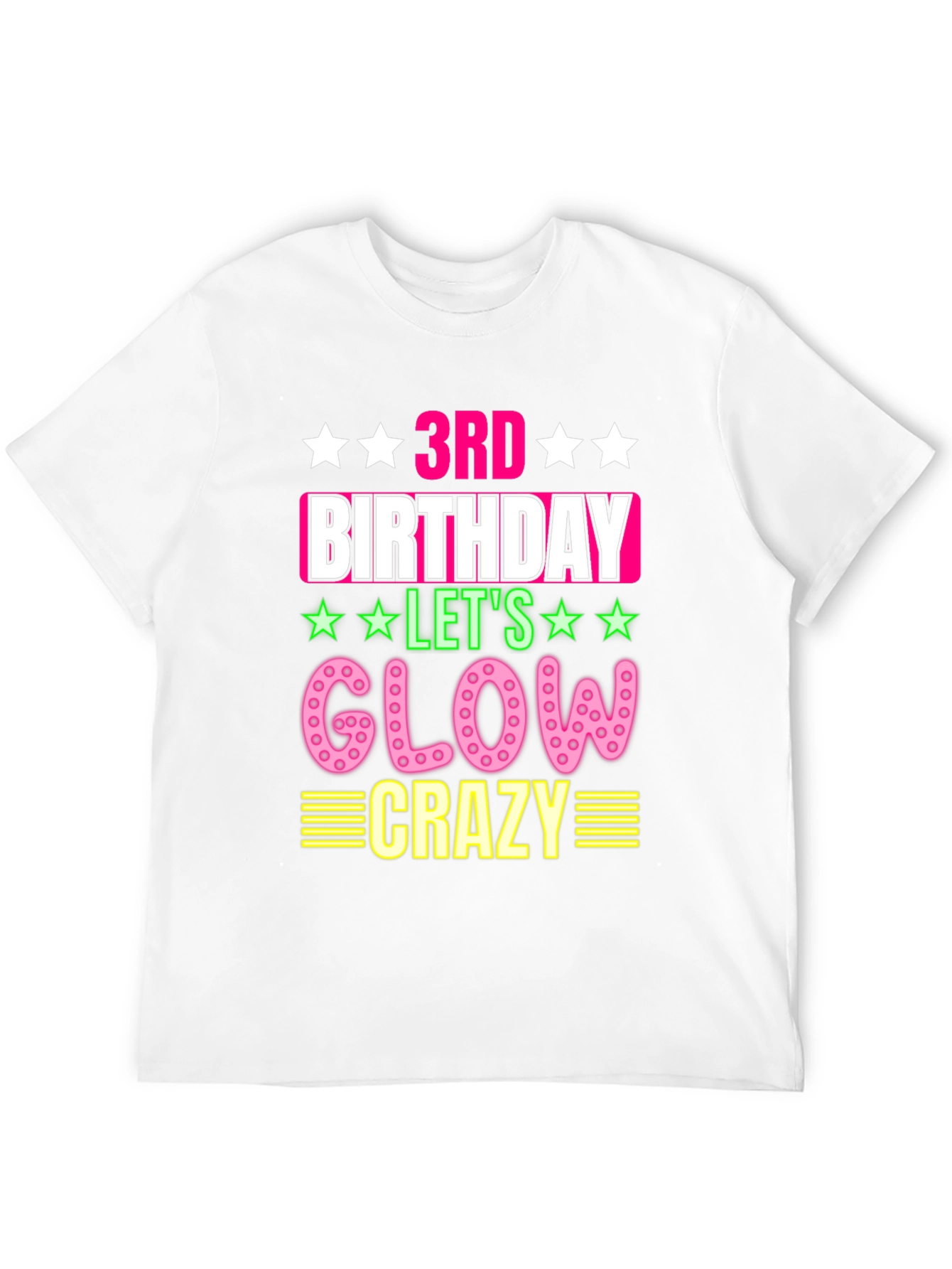 3rd Birthday Glow Crazy T-Shirt