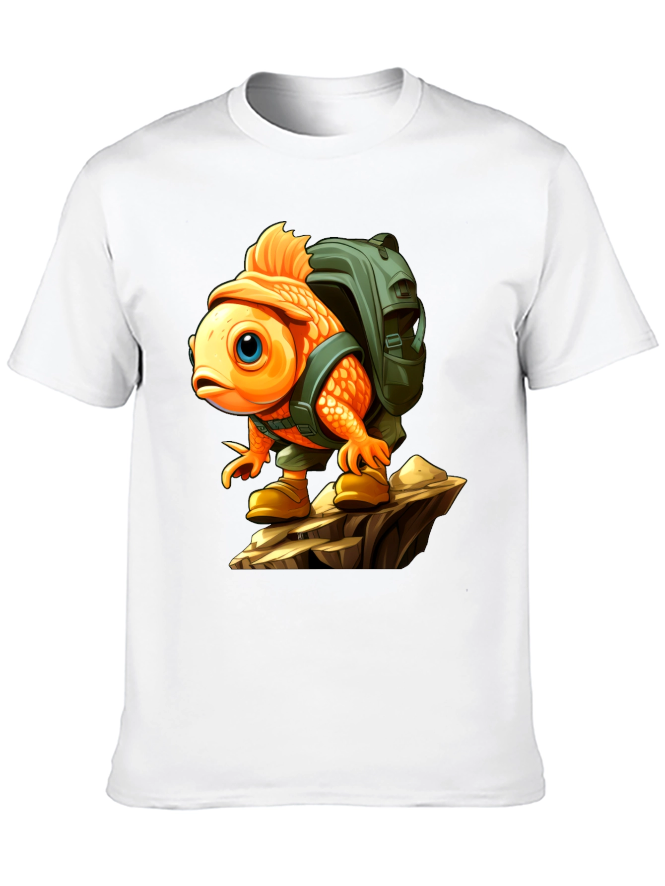 Adventurous Goldfish Graphic Tee