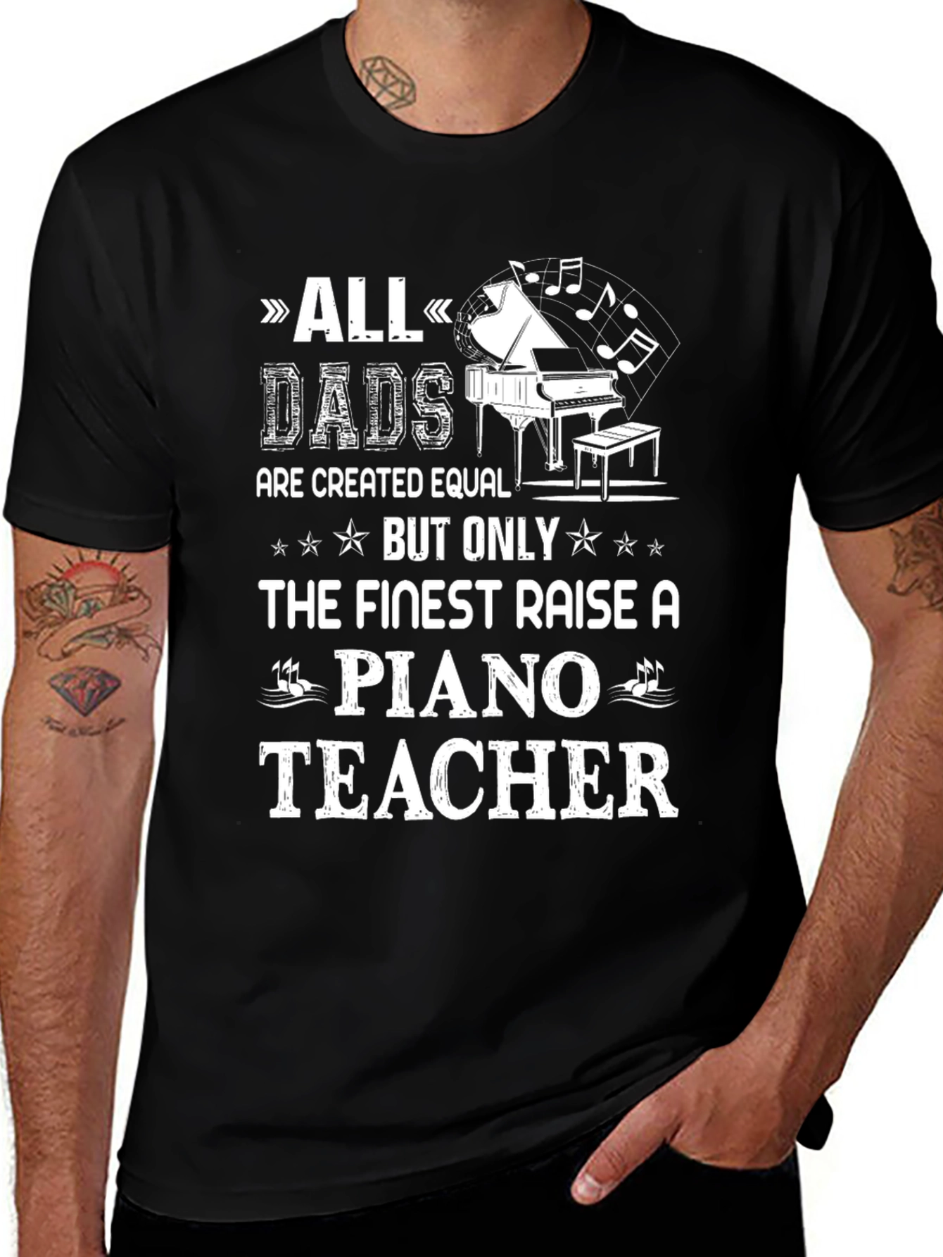 All Dads Piano Teacher T-Shirt - Fathers Day Gift