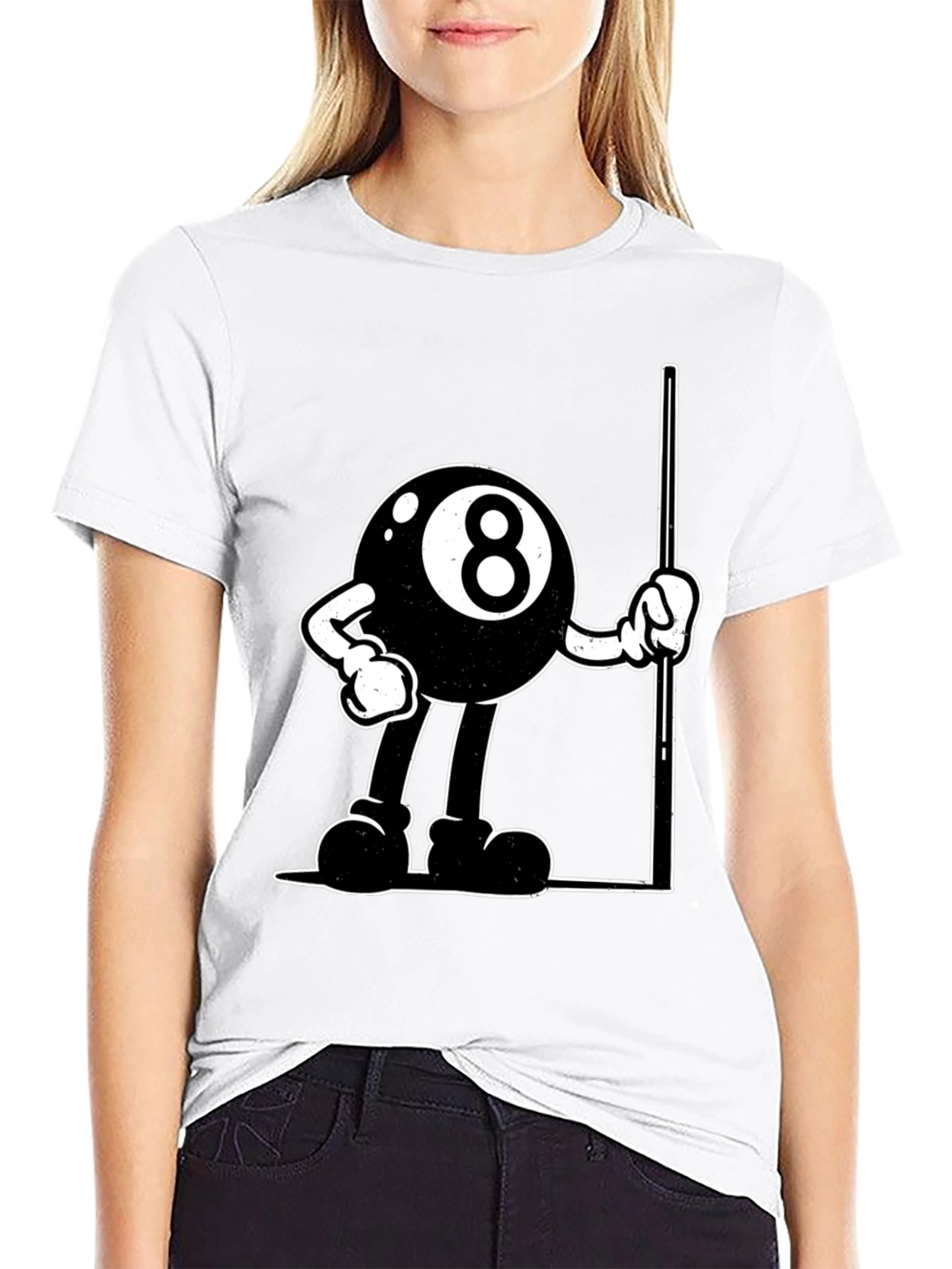 8-Ball Cartoon Graphic T-Shirt