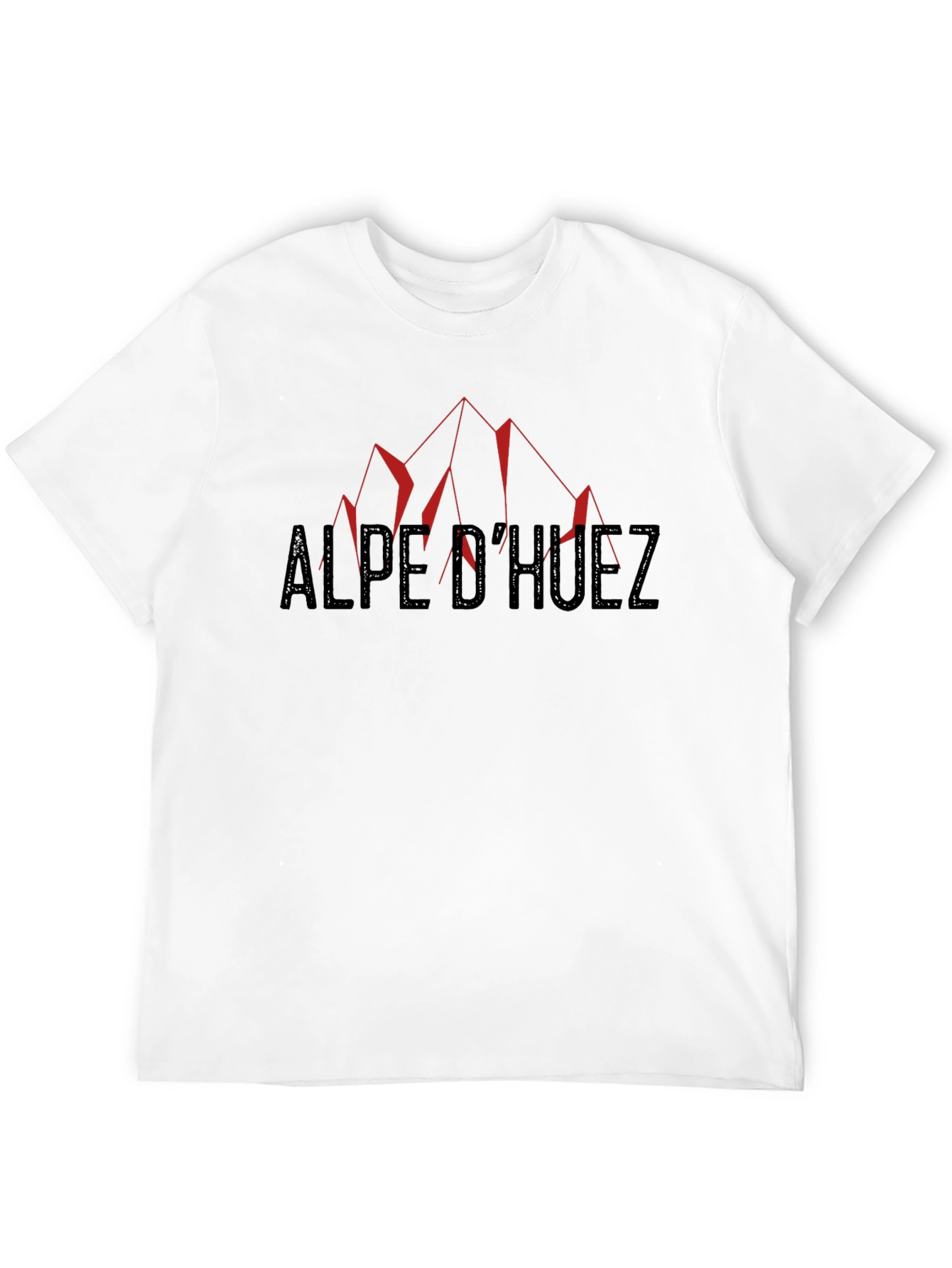 Alpe dHuez Black T-Shirt - Mountain Design