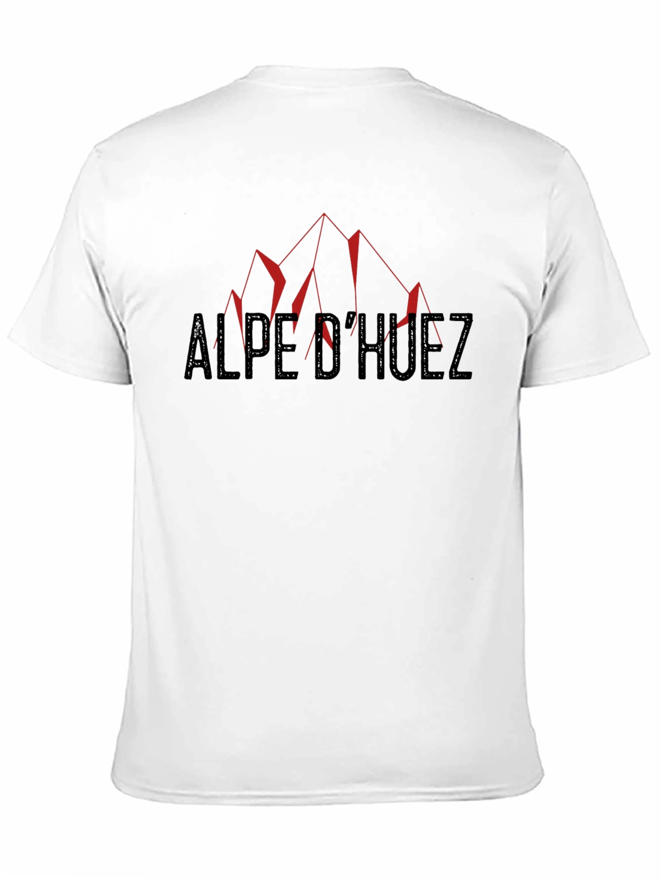 Alpe dHuez Black T-Shirt - Mountain Design