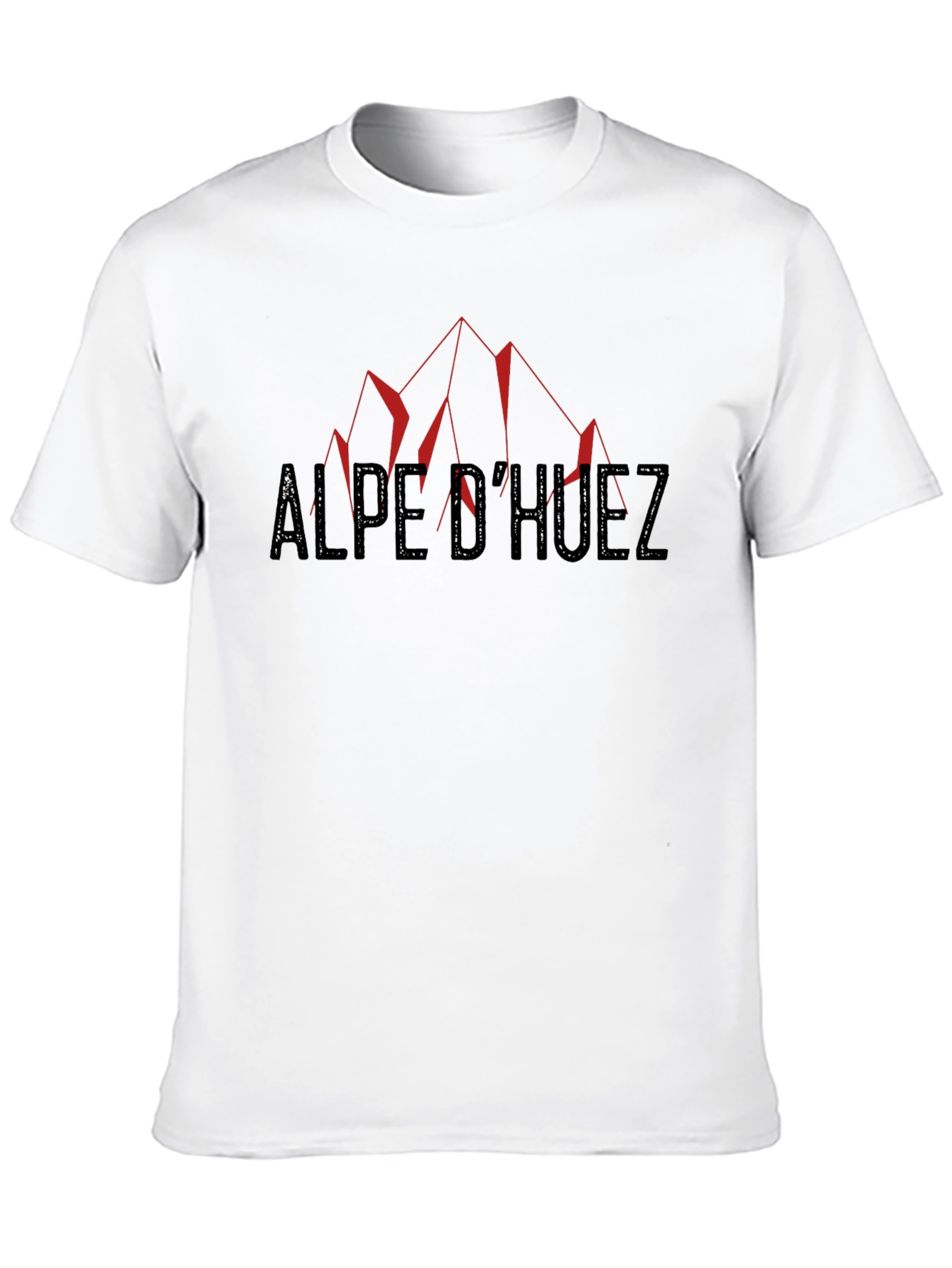 Alpe dHuez Black T-Shirt - Mountain Design