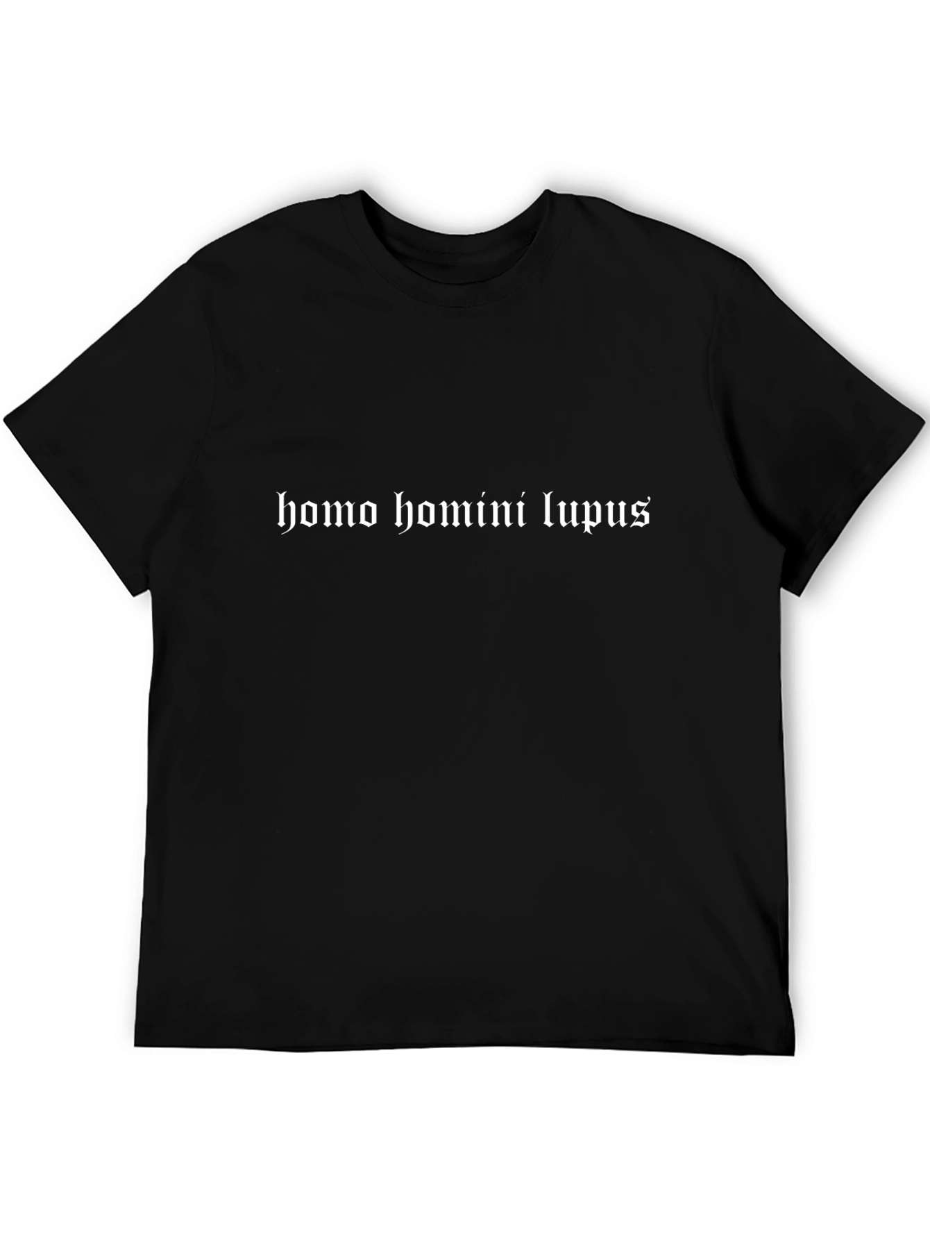 Homo Homini Lupus Black T-Shirt - Latin Quote Tee