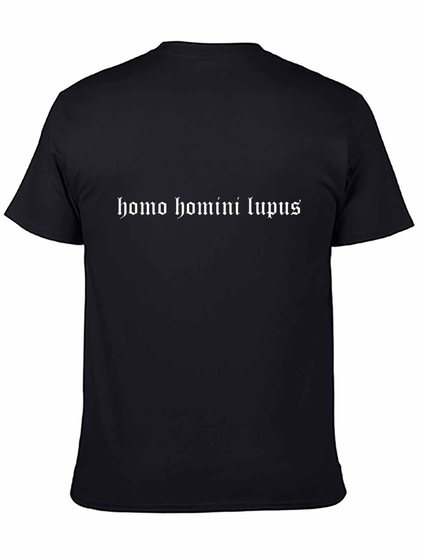 Homo Homini Lupus Black T-Shirt - Latin Quote Tee