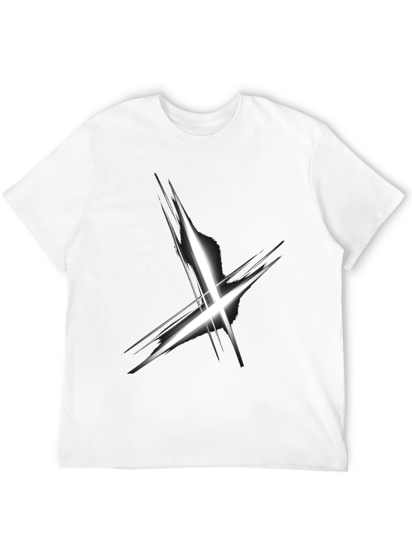 Abstract X Graphic Black T-Shirt