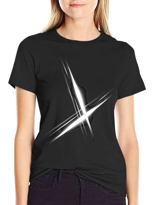 Abstract X Graphic Black T-Shirt