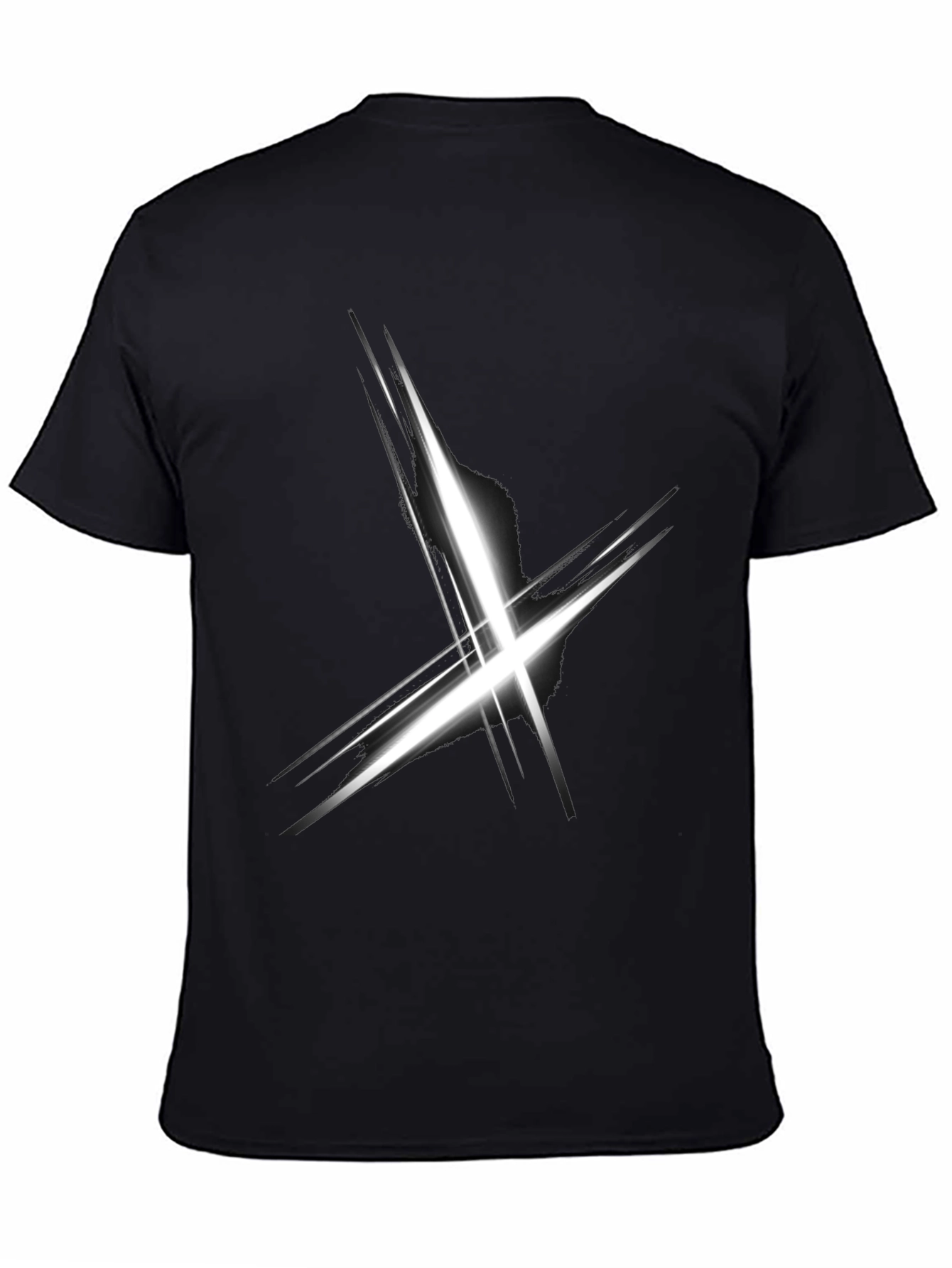 Abstract X Graphic Black T-Shirt