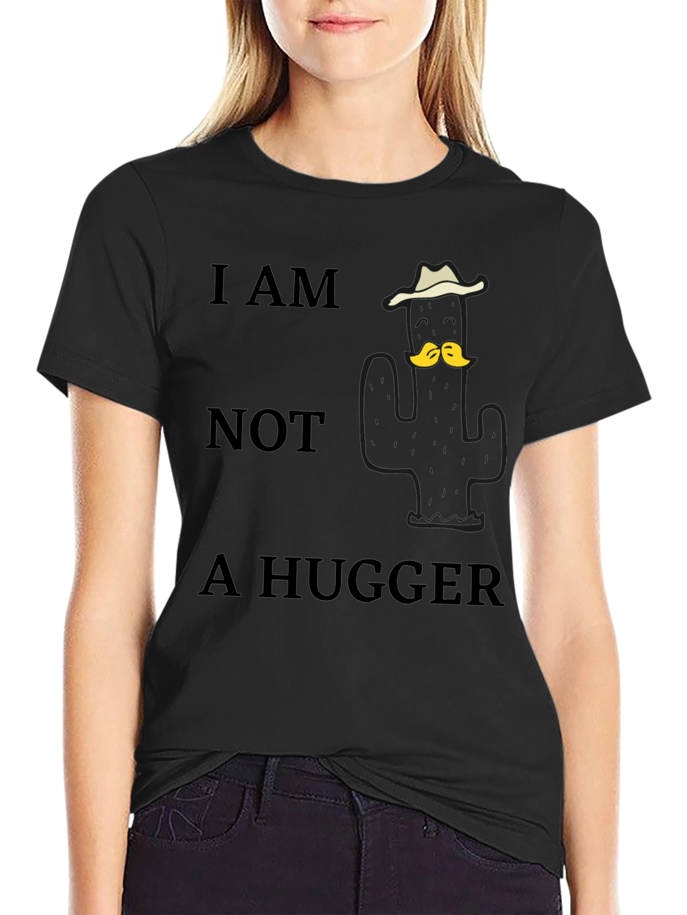 I Am Not a Hugger Cactus Graphic Tee