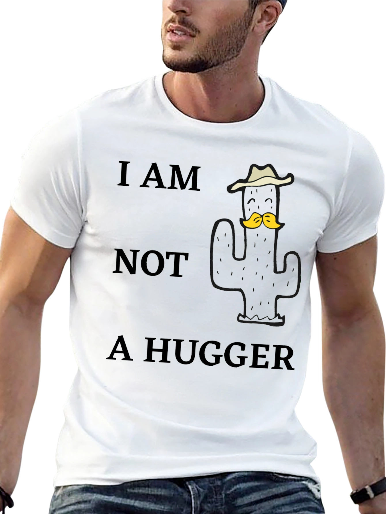 I Am Not a Hugger Cactus Graphic Tee