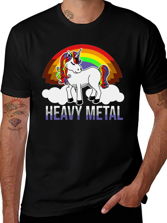 Heavy Metal Unicorn Rainbow T-Shirt