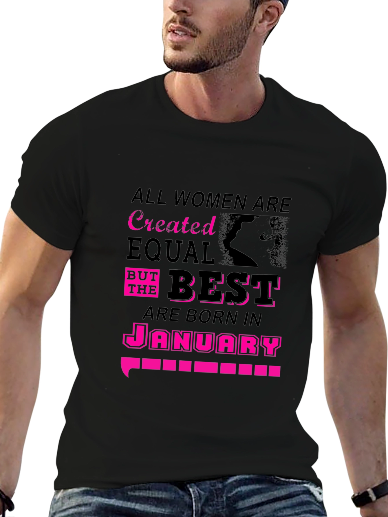 All Women Are Created Equal January Birthday T-Shirt