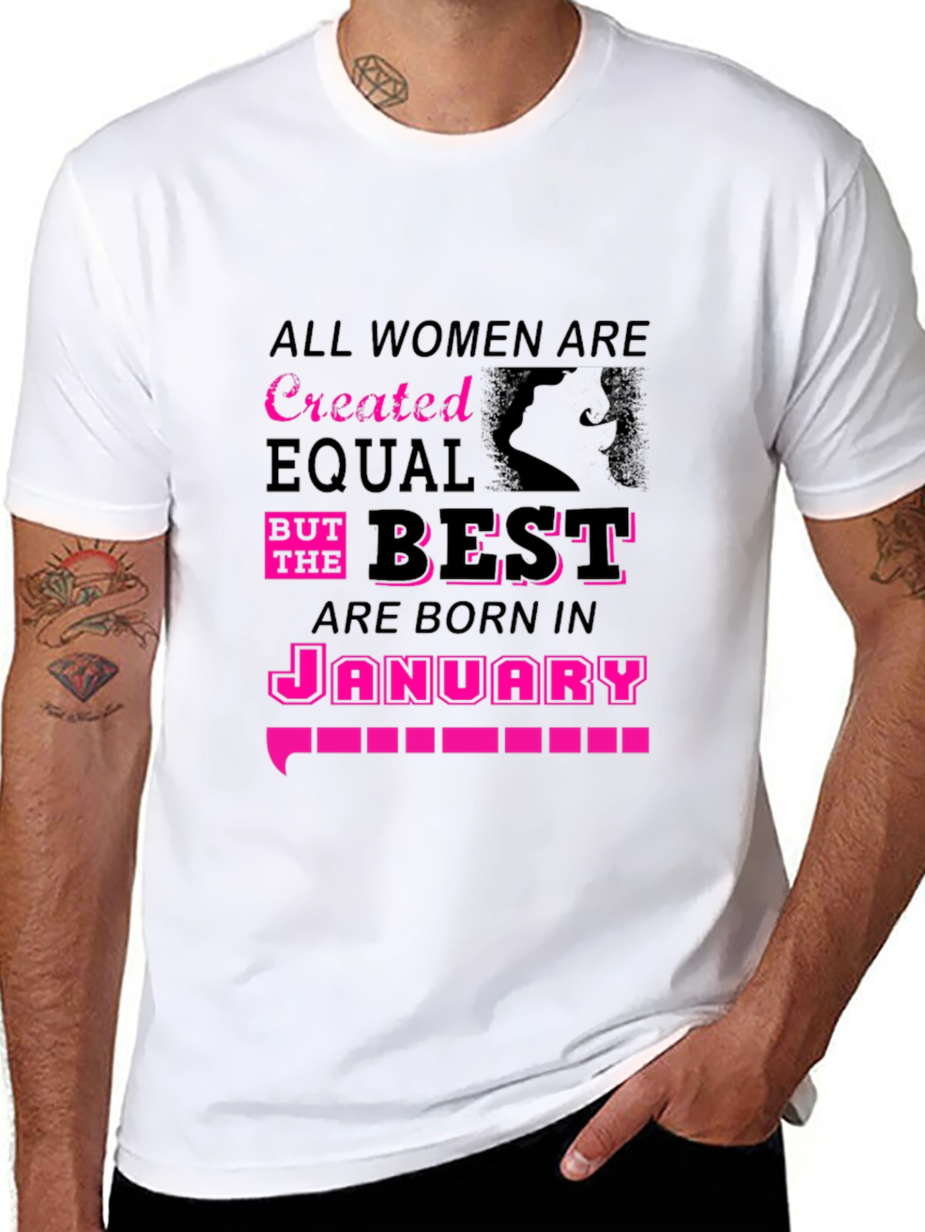 All Women Are Created Equal January Birthday T-Shirt