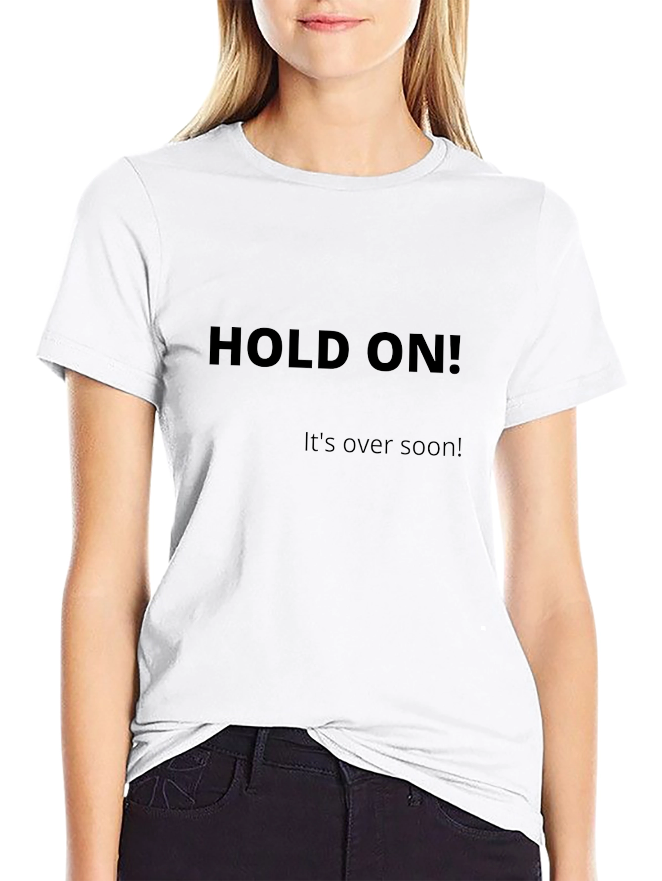 Hold On! Motivational Black T-Shirt
