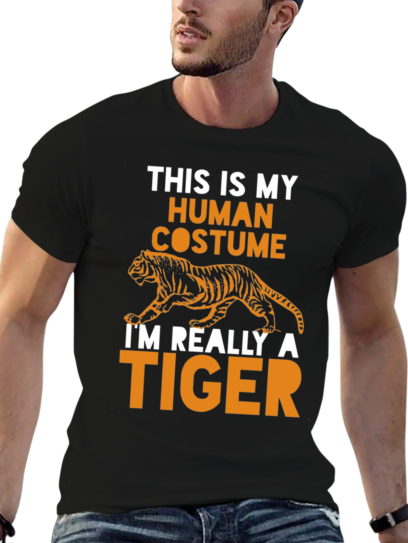 Human Costume Tiger Graphic T-Shirt