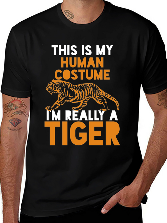 Human Costume Tiger Graphic T-Shirt