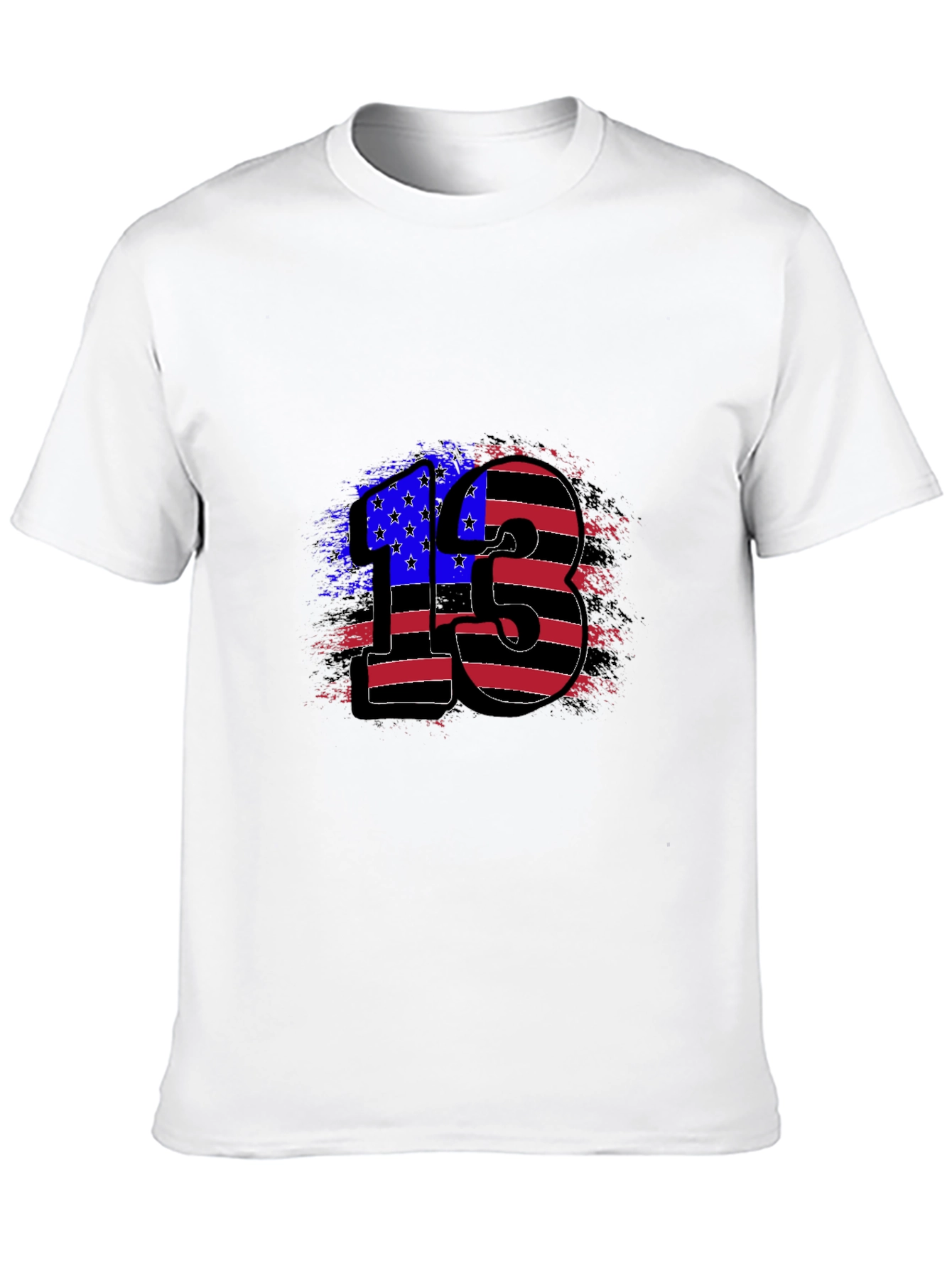 American Flag 13 Graphic Tee - Patriotic Shirt