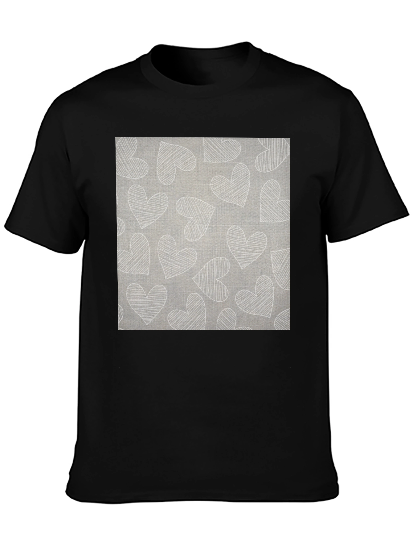 Heart Pattern Graphic Tee