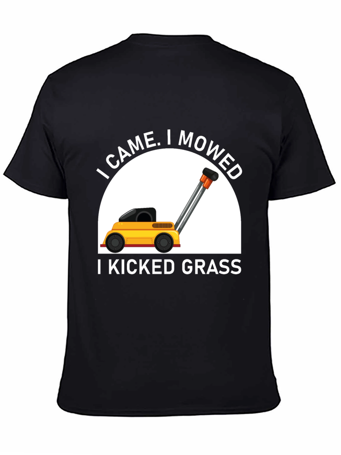 I Came I Mowed Black T-Shirt