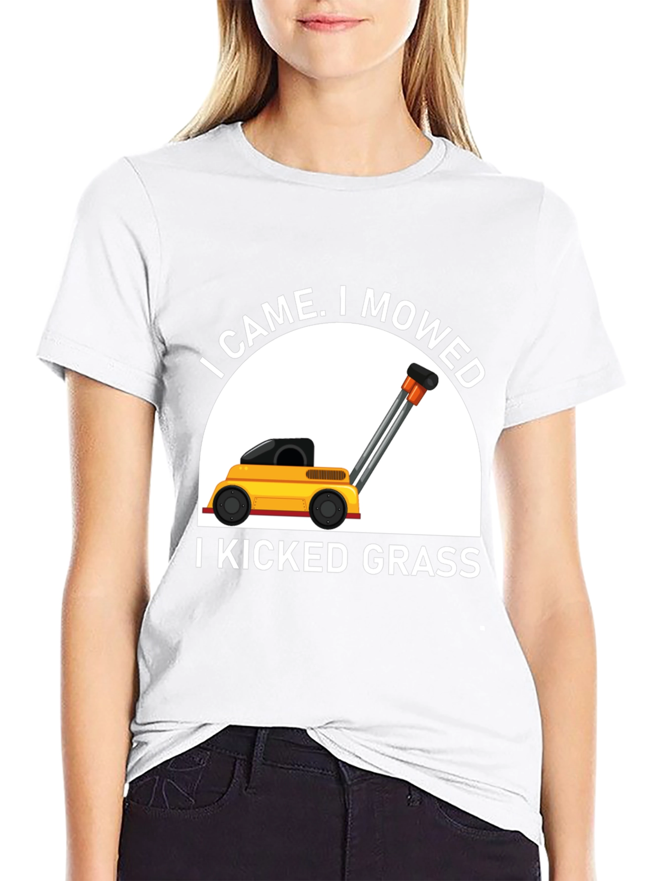 I Came I Mowed Black T-Shirt