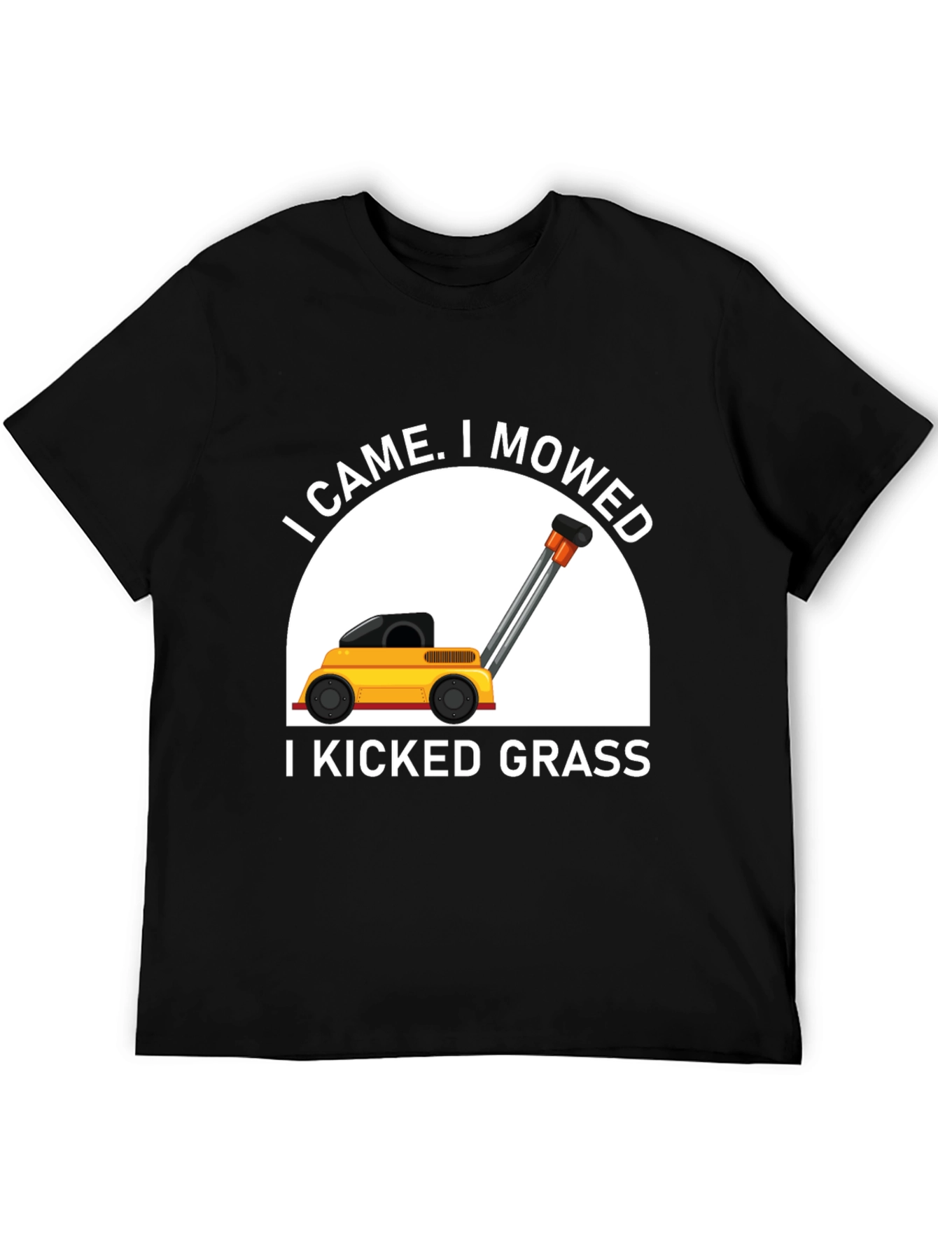 I Came I Mowed Black T-Shirt