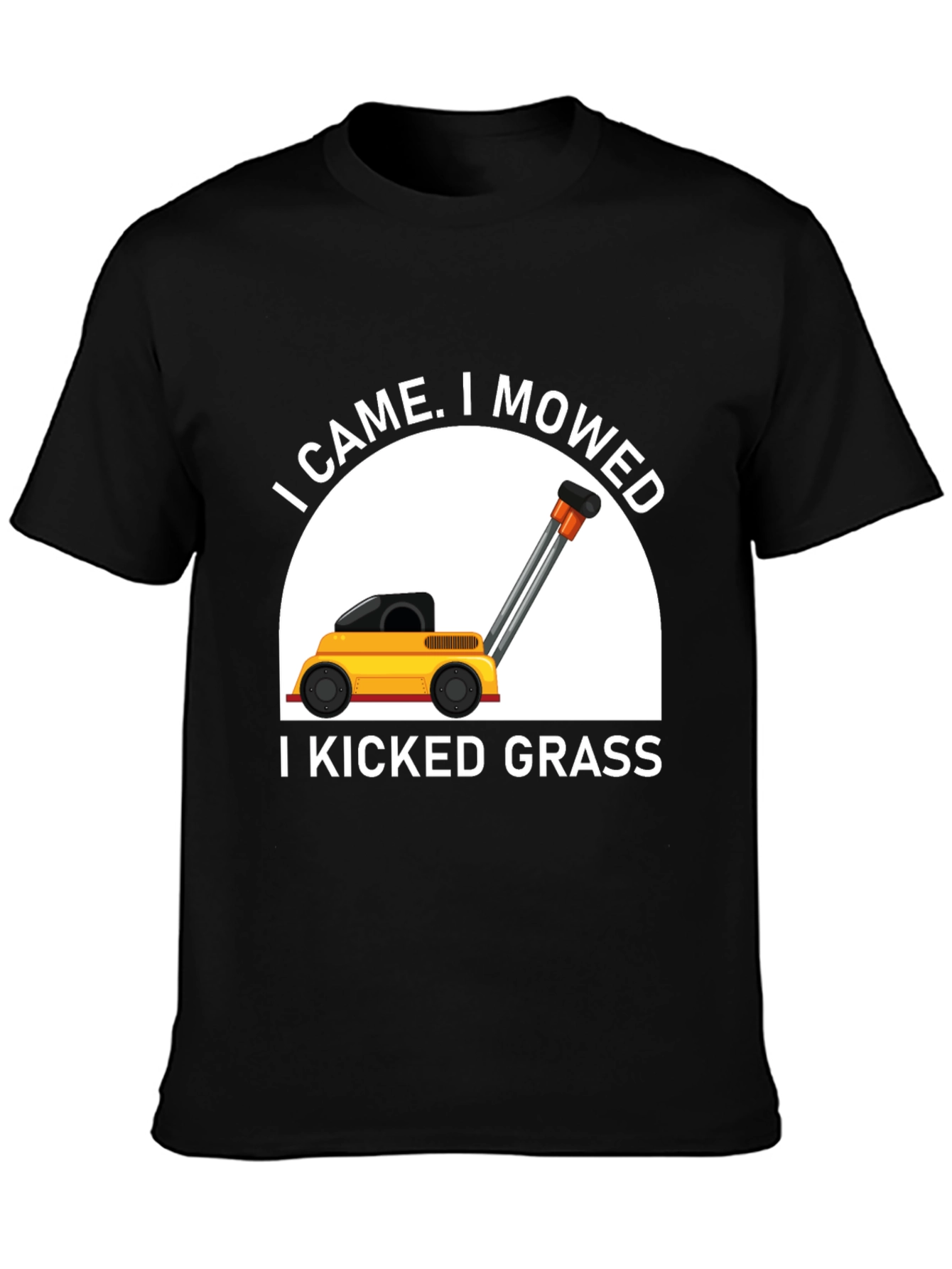 I Came I Mowed Black T-Shirt