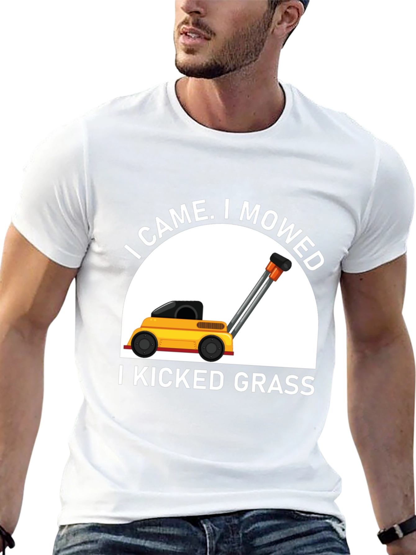 I Came I Mowed Black T-Shirt