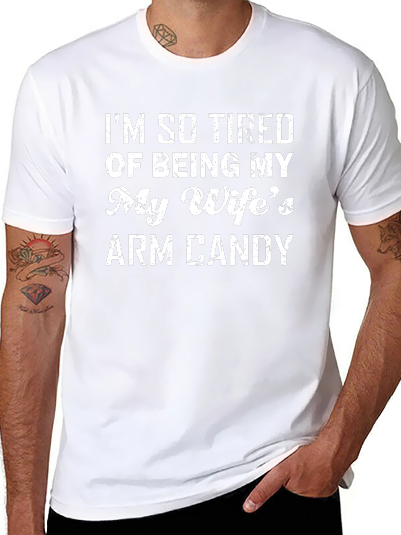Humorous Wifes Arm Candy Graphic Tee