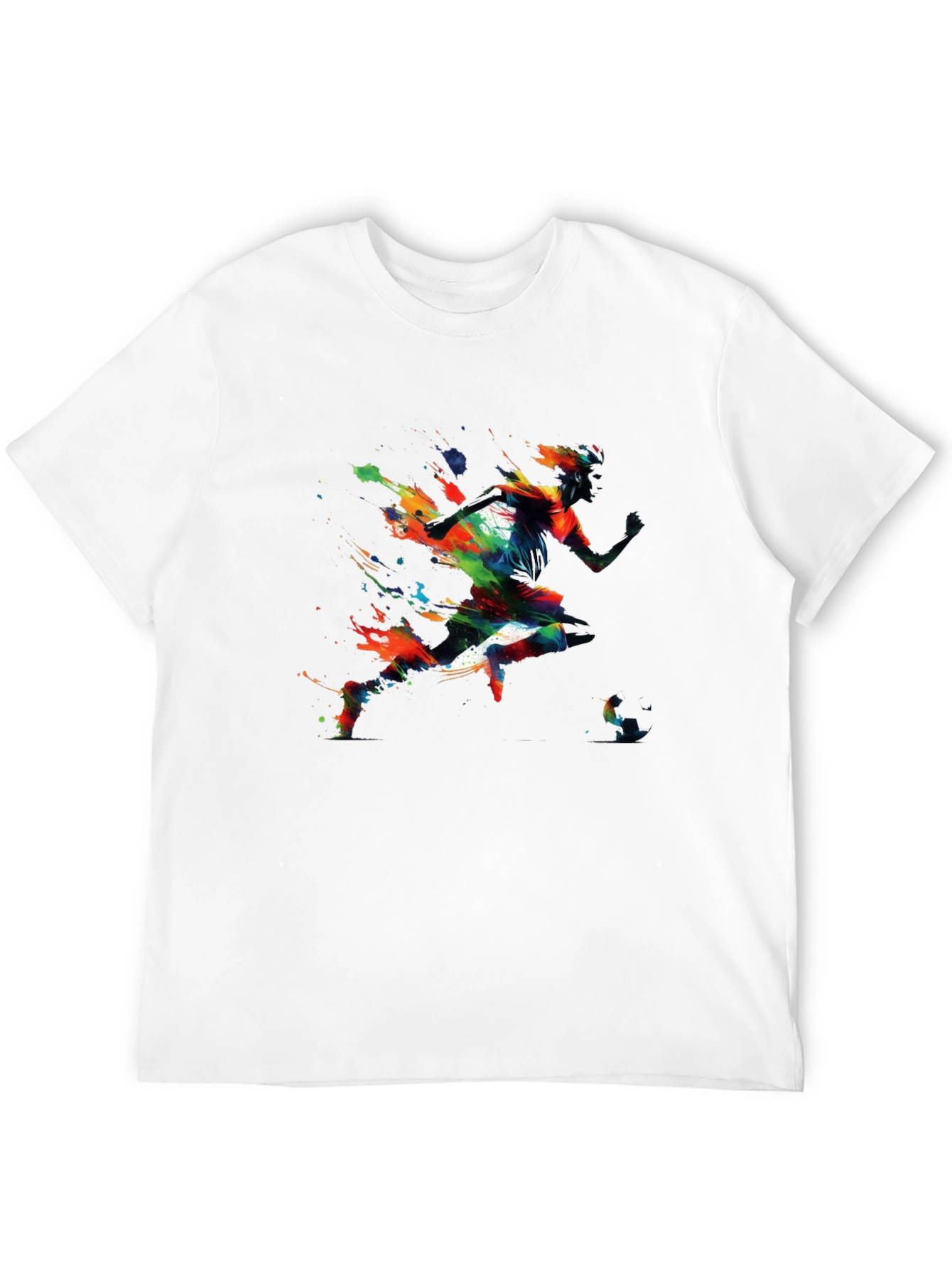 Abstract Runner Graphic Print Black T-Shirt