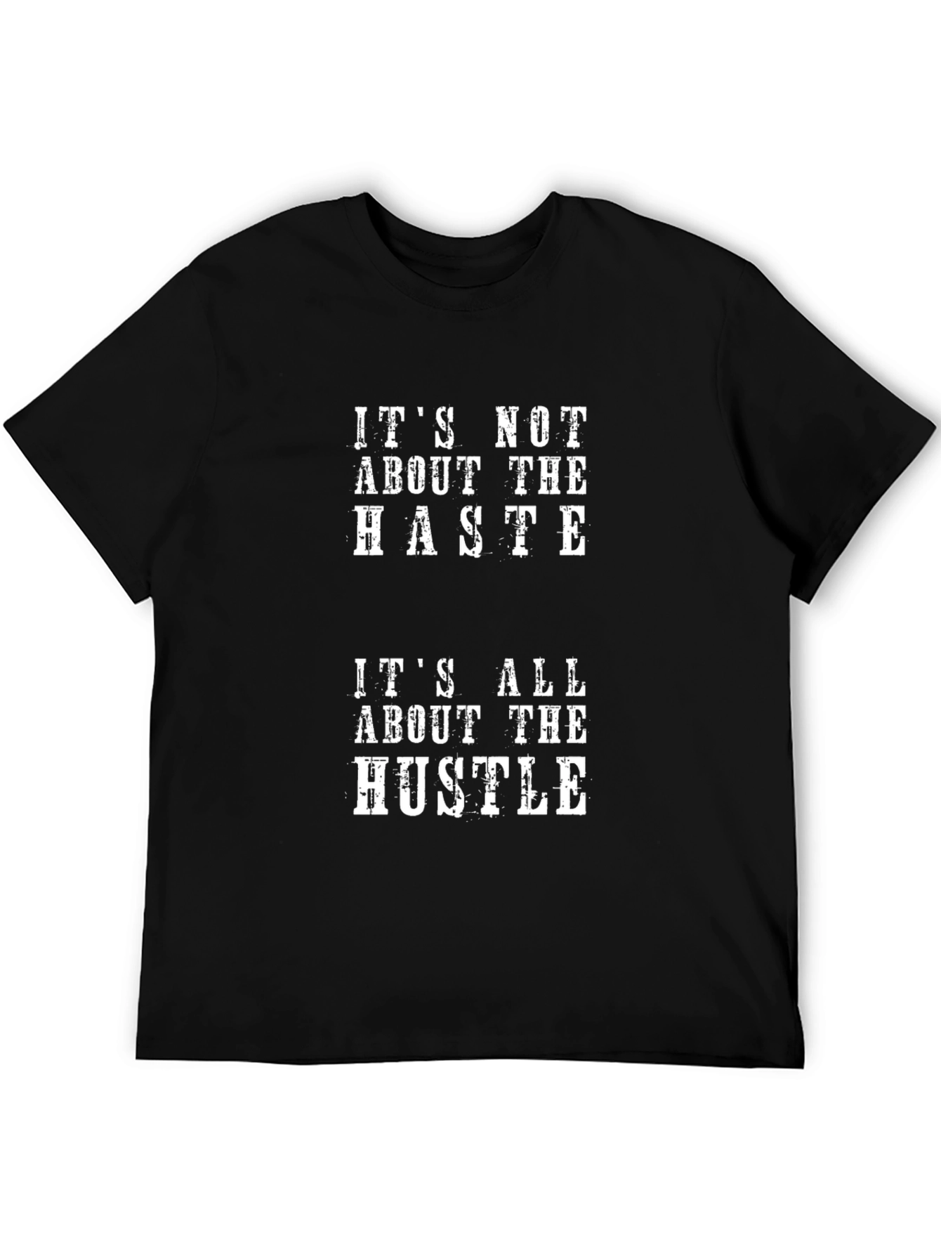 Hustle Graphic Print Black T-Shirt