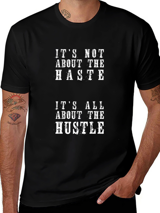 Hustle Graphic Print Black T-Shirt
