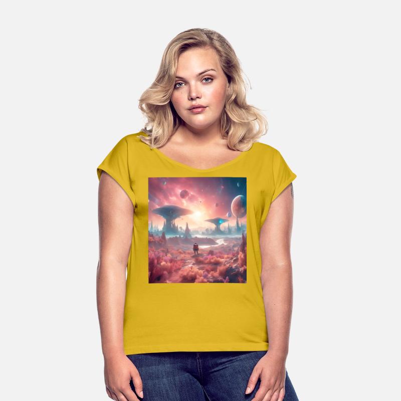 Alien Planet Explorer in Surreal Landscape