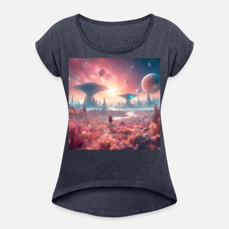 Alien Planet Explorer in Surreal Landscape