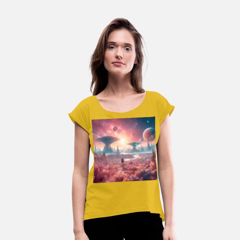 Alien Planet Explorer in Surreal Landscape