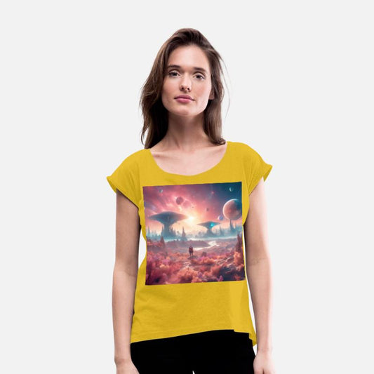 Alien Planet Explorer in Surreal Landscape