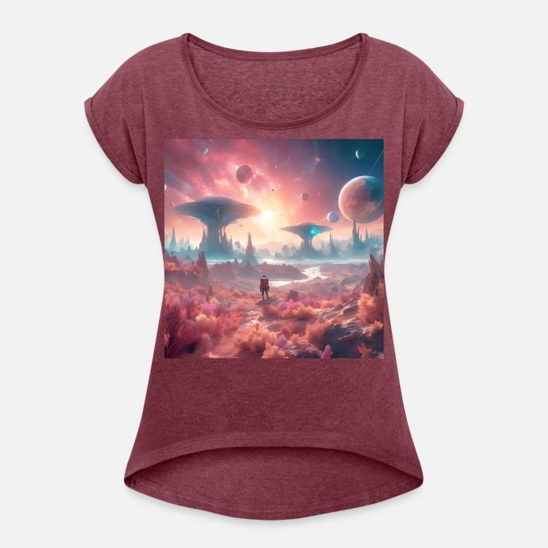 Alien Planet Explorer in Surreal Landscape