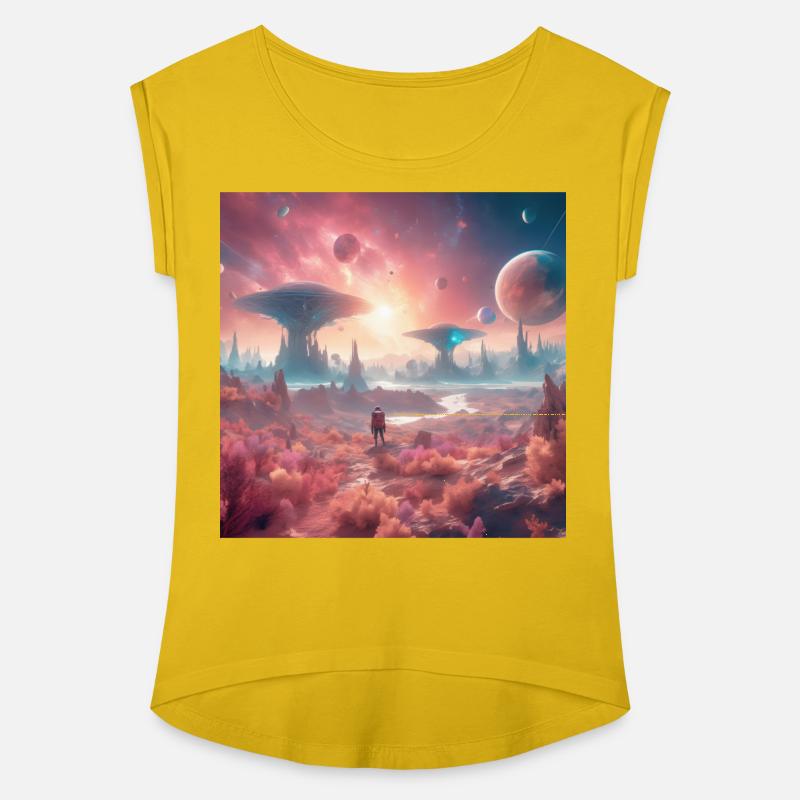 Alien Planet Explorer in Surreal Landscape